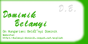 dominik belanyi business card